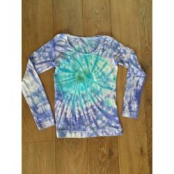 Hippie festival: uniek geverfd tie dye shirt 42 ibiza -boho