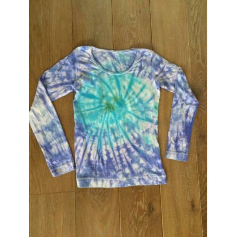 Hippie festival: uniek geverfd tie dye shirt 42 ibiza -boho