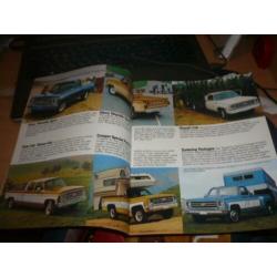 USA Folder CHEVY PICKUPS modellen 1979