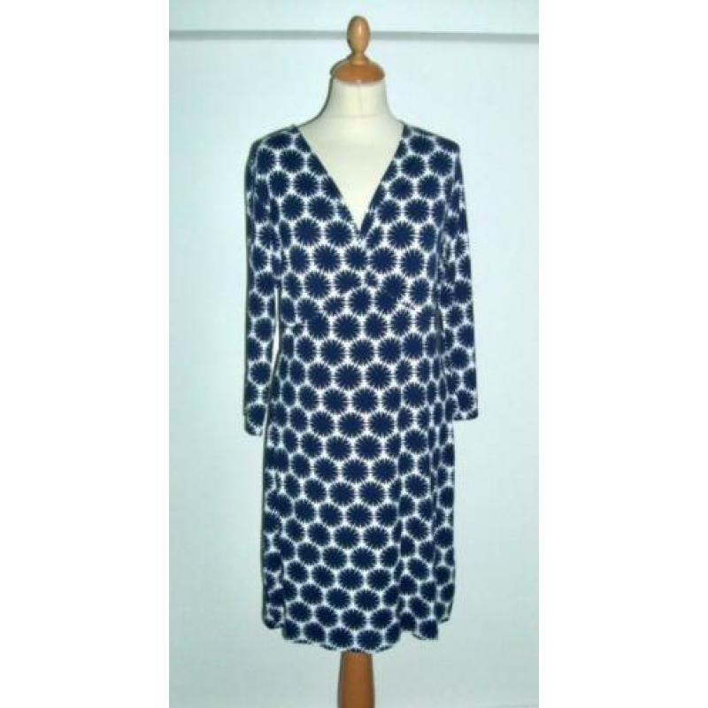Nieuwe blauw witte jurk van Kyra & Ko maat XL valt als 42