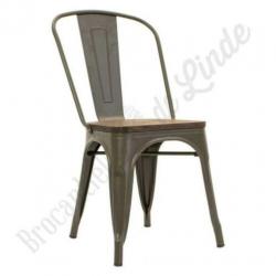 Stoere industriële Stoel "Hunter", robuust, vintage stoel