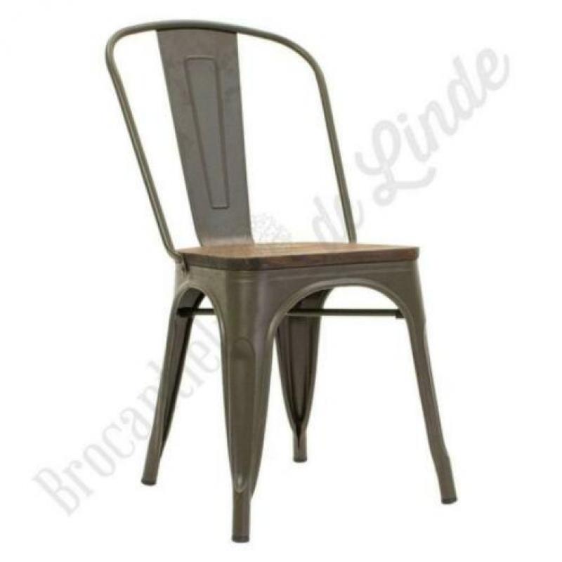 Stoere industriële Stoel "Hunter", robuust, vintage stoel