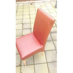 Eet tafel stulen 6 stuks 3 bej en 3 bruin rot