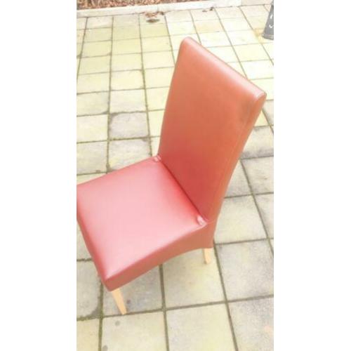 Eet tafel stulen 6 stuks 3 bej en 3 bruin rot
