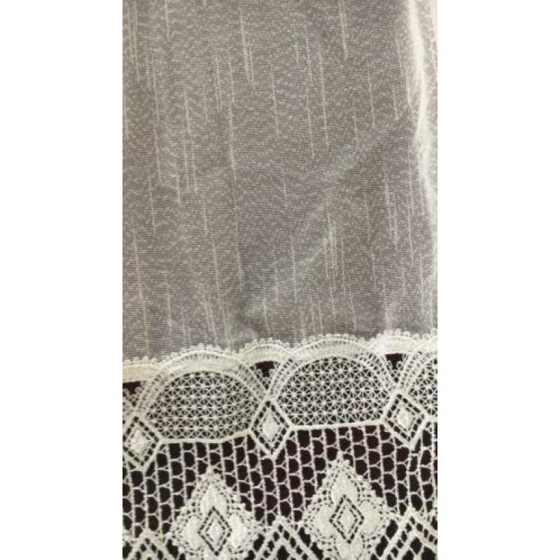 Vitrage gordijnen, off white, 3 stuks