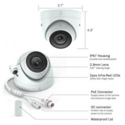 Beveiligingscamera POE IP ONVIF H265+ 8MP 4K 5MP camera's