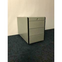 3 x Ladeblok Gispen, aluminium, 1 pennenlade, 3 lades