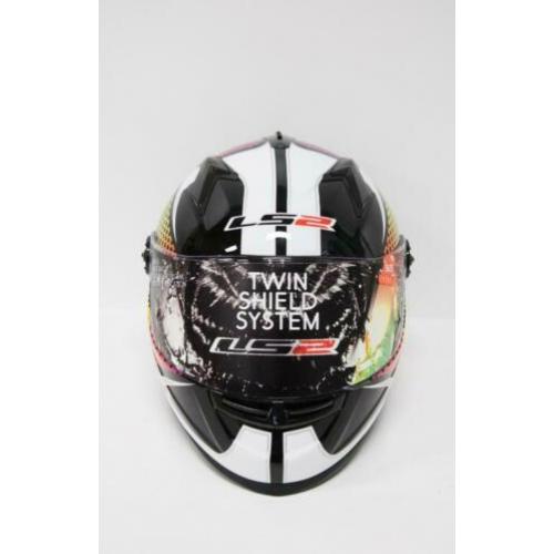 LS2 FF322 Wardots Motorhelm | Zonnevizier en iridium vizier!