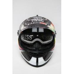 LS2 FF322 Wardots Motorhelm | Zonnevizier en iridium vizier!