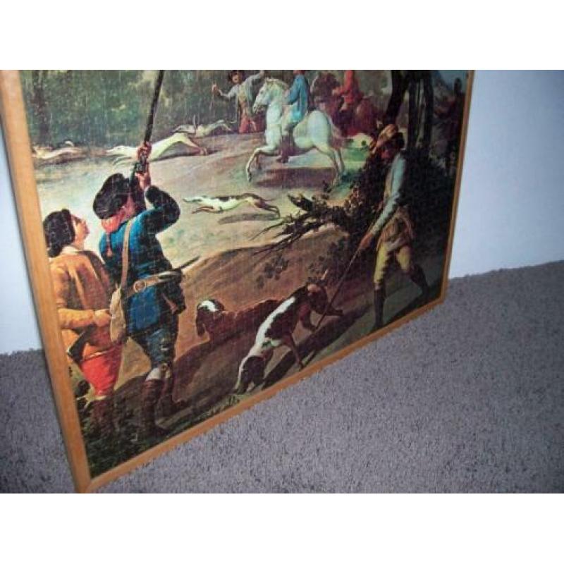 Puzzel jachttafereel 2500 stukjes ingelijst BxH = 84x108 cm