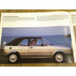 Volkswagen folder ( o.a. polo, golf cabriolet,scirocco) 1983