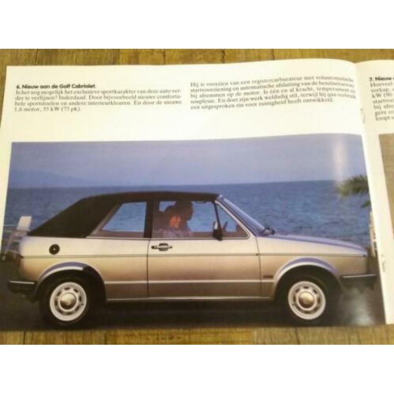 Volkswagen folder ( o.a. polo, golf cabriolet,scirocco) 1983