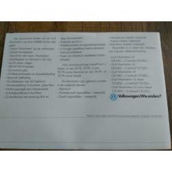 Volkswagen golf 2 Manhattan folder