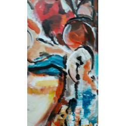 Abstract schilderij 60/50