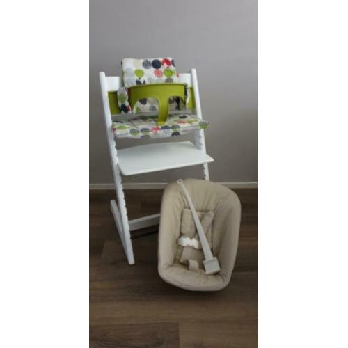 Stokke Tripp Trapp stoel met newborn, babyset en kussenset