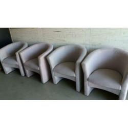 nog 6 knappe lichtgrijze clubjes stoelen fauteuils