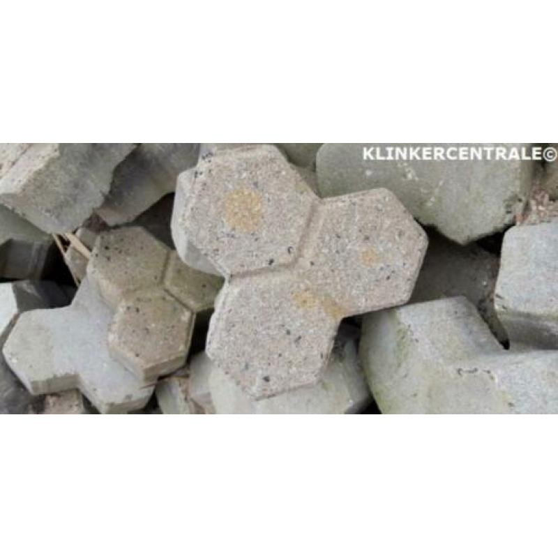 ROOIKORTING 1.800m2 grijs betonklinkers T3-straatstenen verb