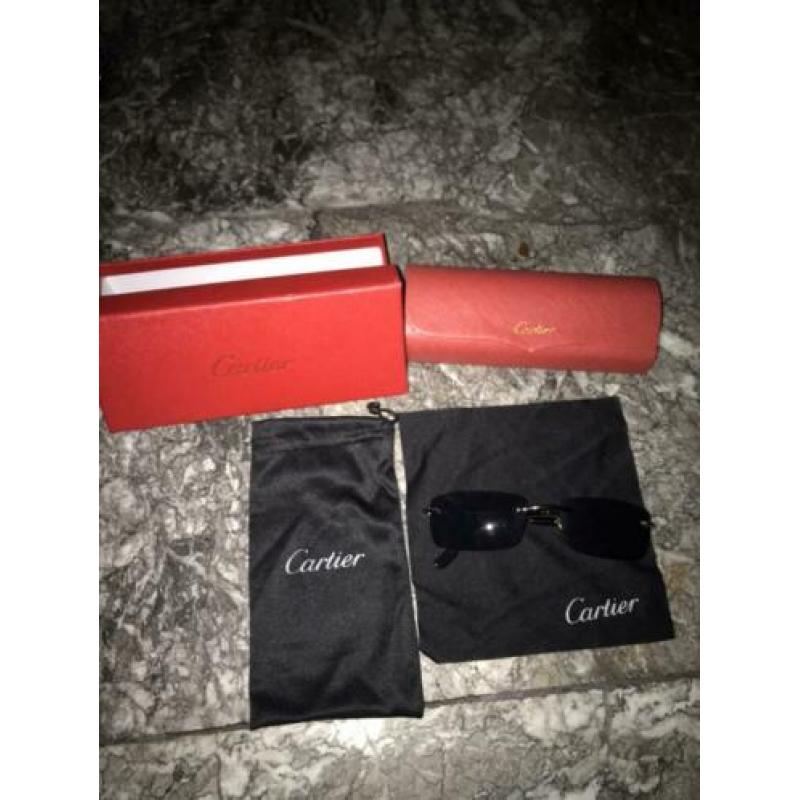 CARTIER zwarte glazen Alle toebehoren