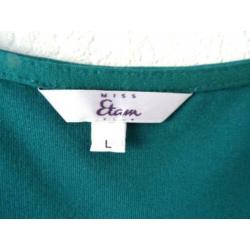 Jurk merk MISS ETAM nieuwst elastan maat L apart groen