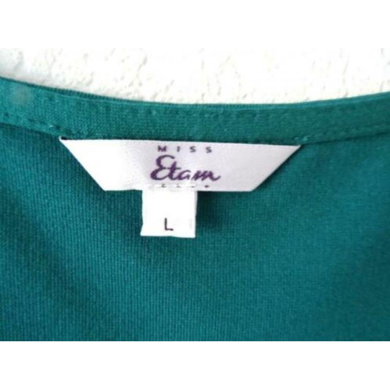 Jurk merk MISS ETAM nieuwst elastan maat L apart groen