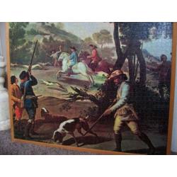 Puzzel jachttafereel 2500 stukjes ingelijst BxH = 84x108 cm