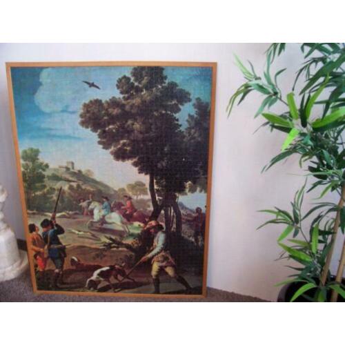 Puzzel jachttafereel 2500 stukjes ingelijst BxH = 84x108 cm