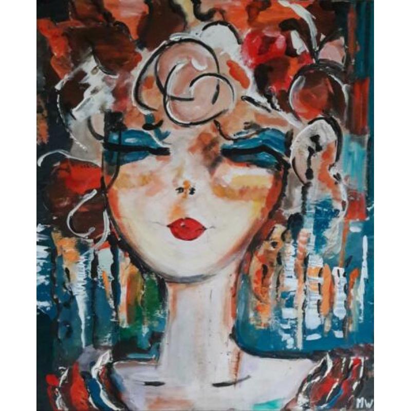 Abstract schilderij 60/50