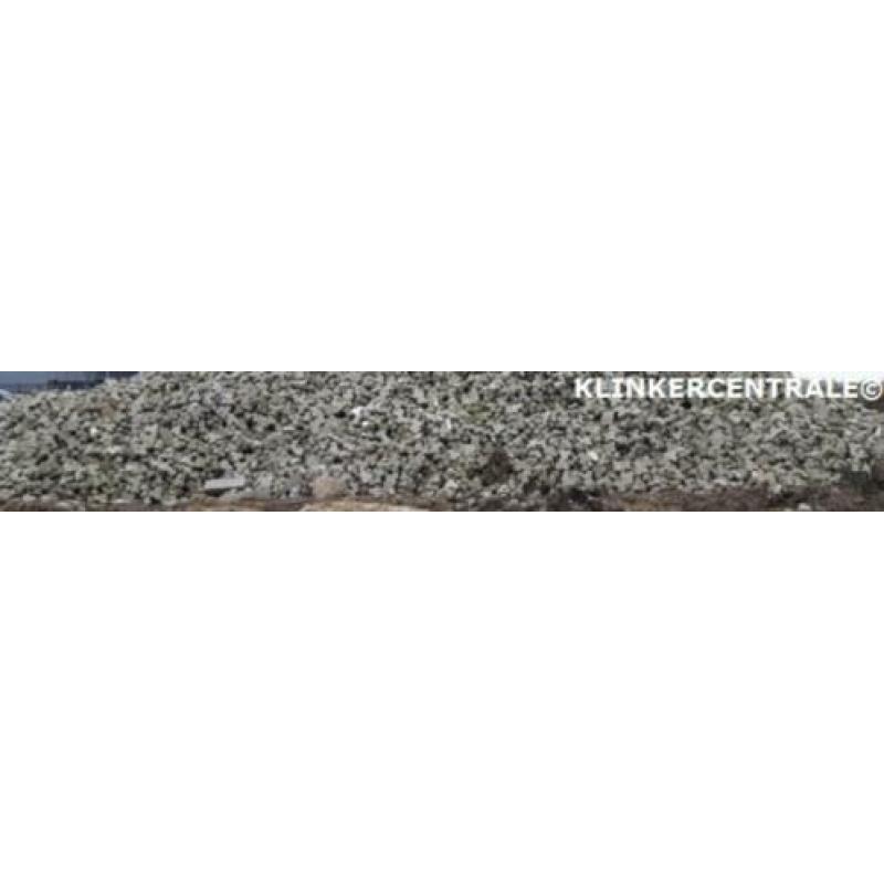 ROOIKORTING 1.800m2 grijs betonklinkers T3-straatstenen verb