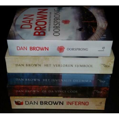 5 thrillers van Dan Brown, o.a. Het verloren symbool