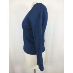 Donkerblauw damesshirt.Leuk decolette.Mt S.Merk Vanilia