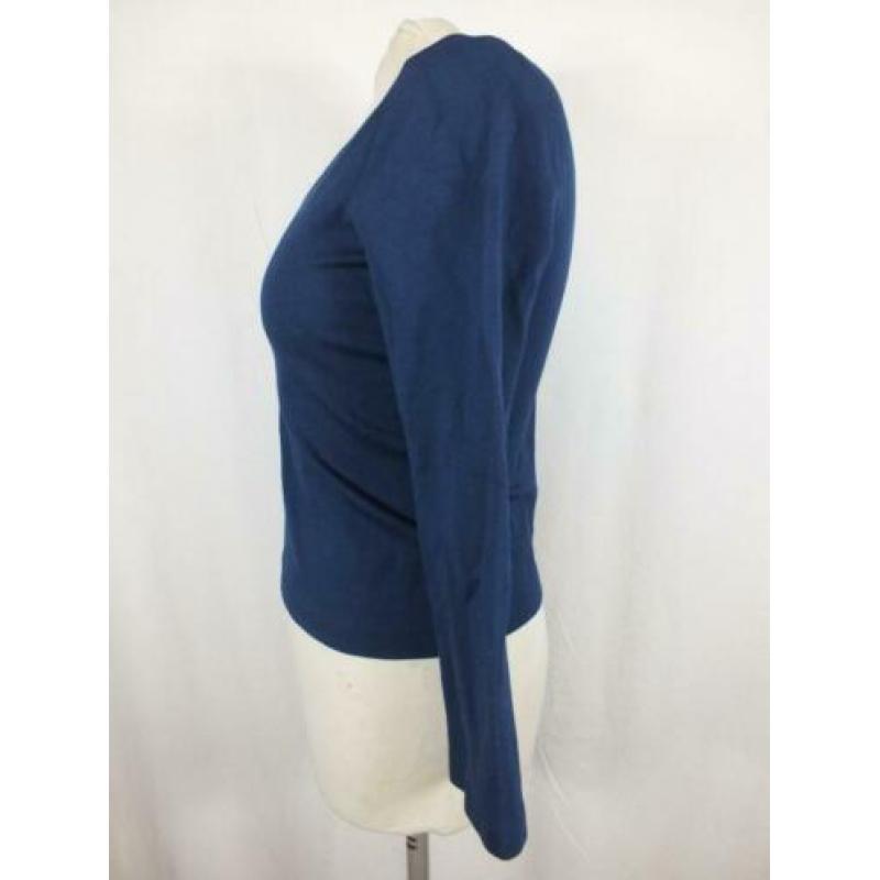Donkerblauw damesshirt.Leuk decolette.Mt S.Merk Vanilia