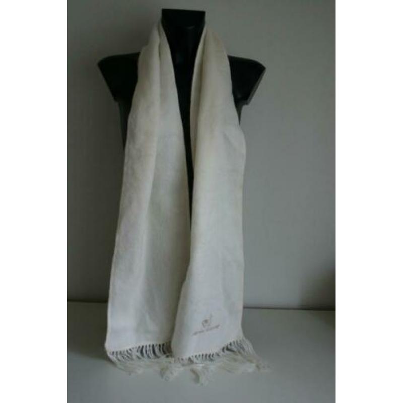 ALPACA CAMARGO wol shawl wolwit NIEUW 175 x 22 cm