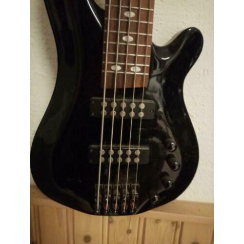 Te koop Harley Benton basgitaar 5 snaar zwart actief