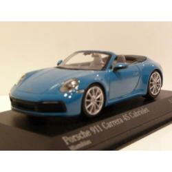 Minichamps Porsche 911 992 Carrera 4S Cabrio Blauw 2019 1:43