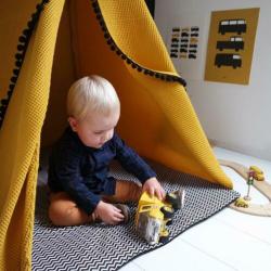 tipi speeltent wafelstof kinderkamer oker ( diverse kleuren)
