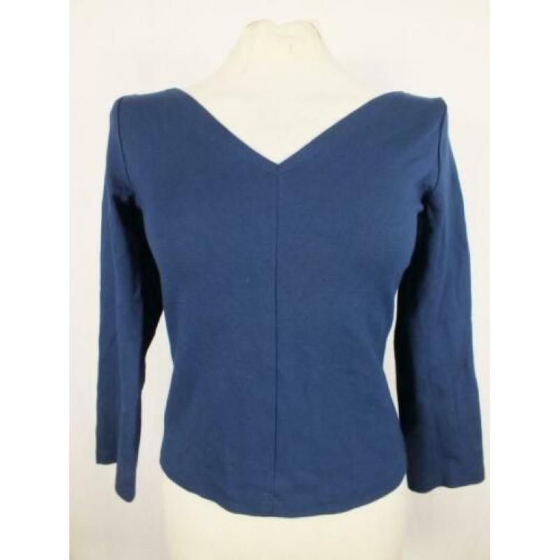 Donkerblauw damesshirt.Leuk decolette.Mt S.Merk Vanilia