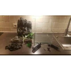 Waterval aquarium van Super Fish en extra's