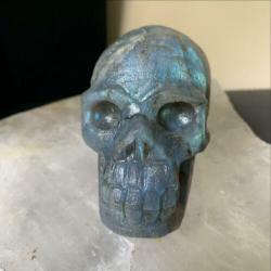Labradoriet spectroliet schedel skull meditatie magie yoga
