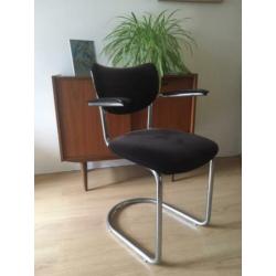 Buisframe stoelen zwart (De Wit | Gispen | Ahrend?)