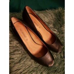 Hakken / pumps maat 41 Manfield zwart leer no stress