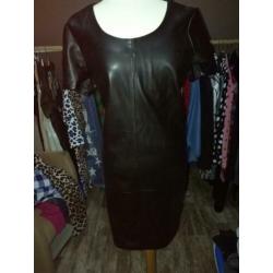 Lederlook jurk