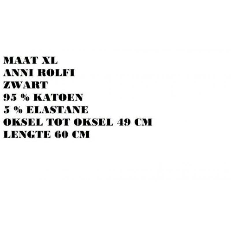 Maat xl - anni rolfi - zwart