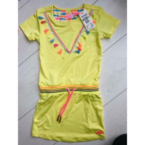 Zomerjurkje Kidz Art nieuw met kaartjes maat 110/116 geel