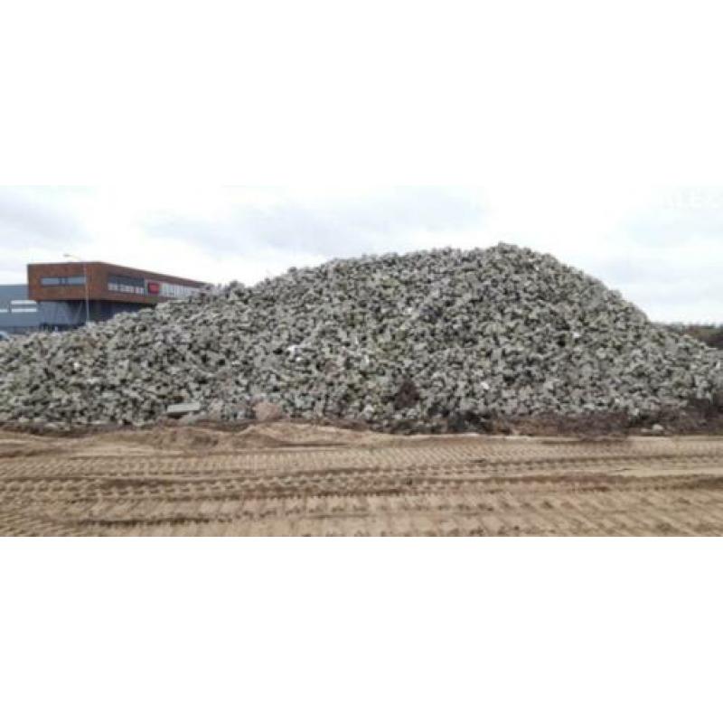 ROOIKORTING 1.800m2 grijs betonklinkers T3-straatstenen verb