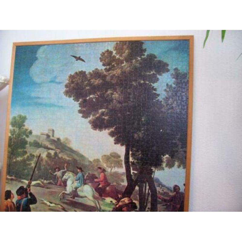 Puzzel jachttafereel 2500 stukjes ingelijst BxH = 84x108 cm