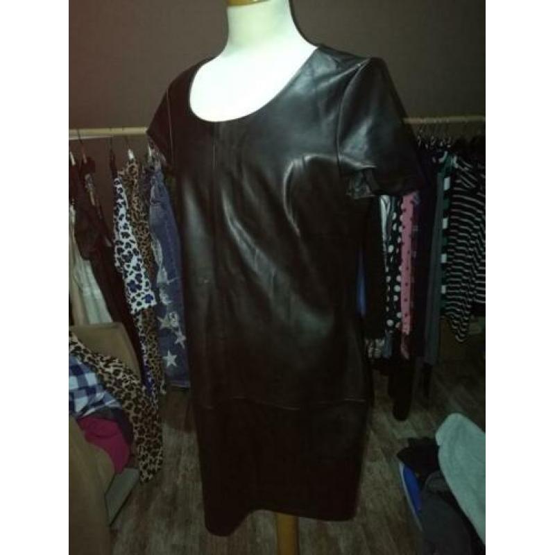 Lederlook jurk
