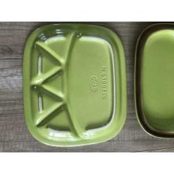 Jasba, fel groen fondue borden (4)