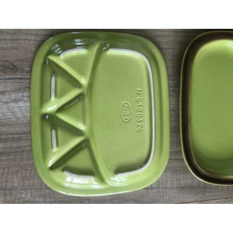 Jasba, fel groen fondue borden (4)