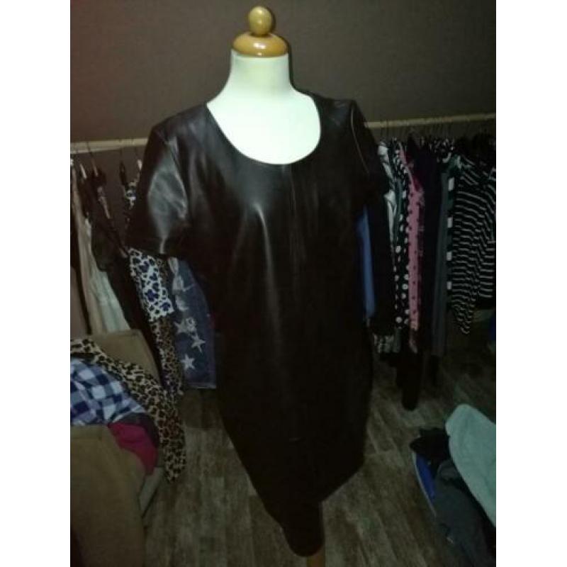 Lederlook jurk