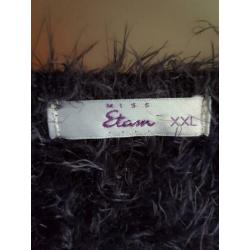 Heerlijk fluffy paars vestje Miss Etam mt XXL of 46